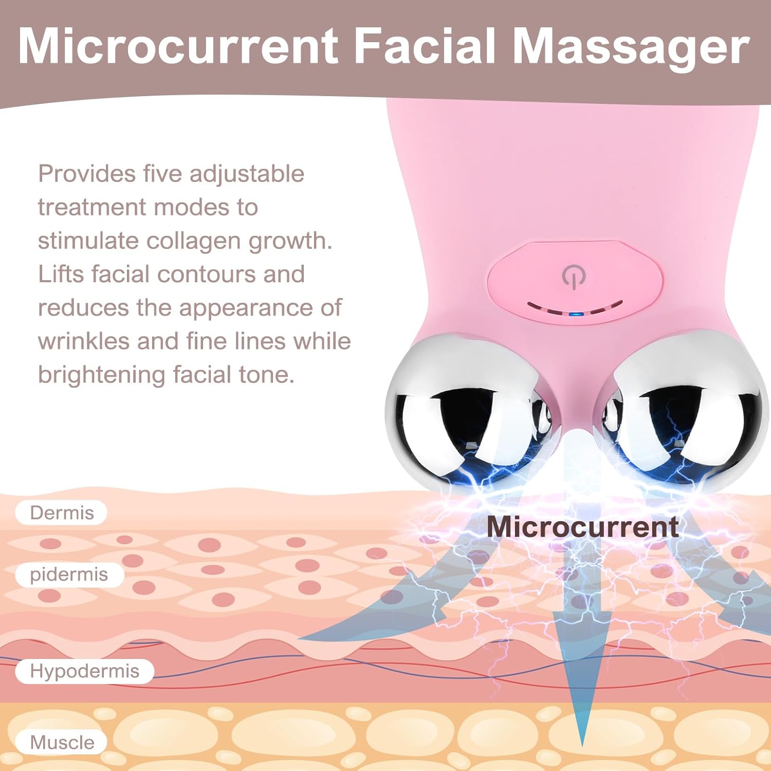 Mini Microcurrent Face Lift Device and Facial Sculpting Massager Microcurrent Facial Devices for Skin Rejuvenation