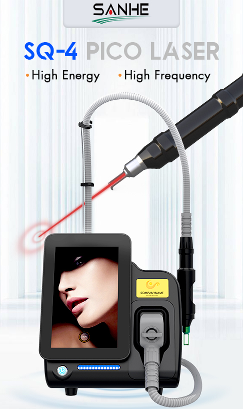 Portable ND YAG Pico Laser Machine with Q-Switch Technology Laser Beauty Equipment for Tattoo Removal Black Doll