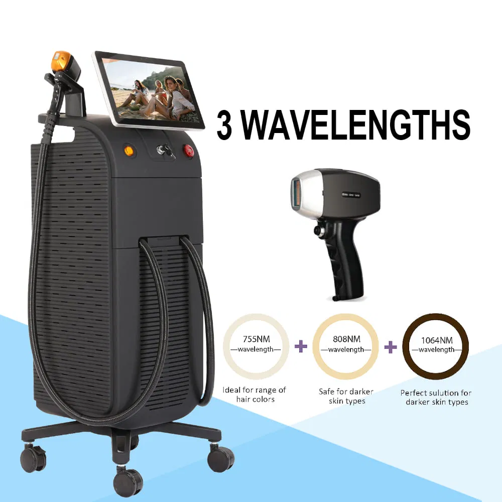 Produtos De Beleza 808nm Diode Laser Hair Removal 4 Wavelength 755 808 940 1064nm Diode Laser Hair Removal Machine