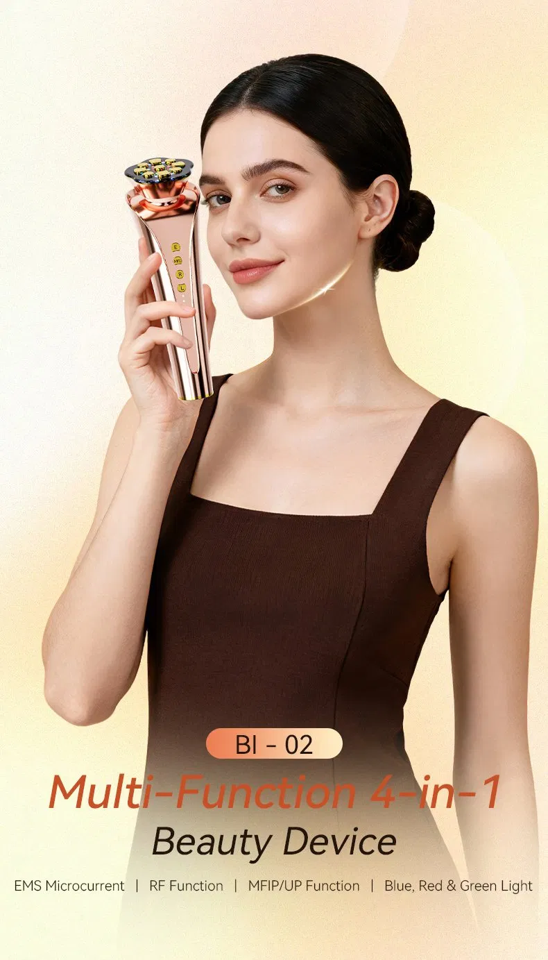 RF LED Red Light Therapy Skin Care Lifting Microcurrent Facial Beauty Device