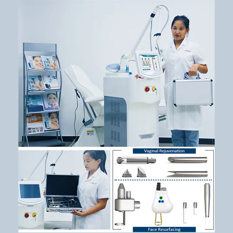 OEM CO2 Laser Beauty Machine 10600nm Fractional Acne Freckles RF Skin Tightening CO2 Fractional Laser Machine