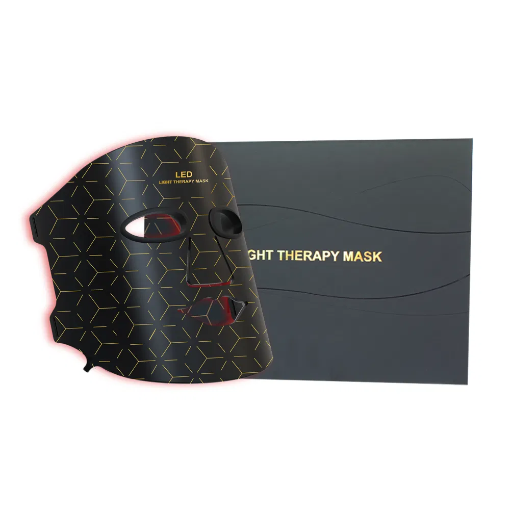 Customizable Red Light Therapy Silicone 4 Colors Photon Light Therapy Neck LED Facial Mask Device