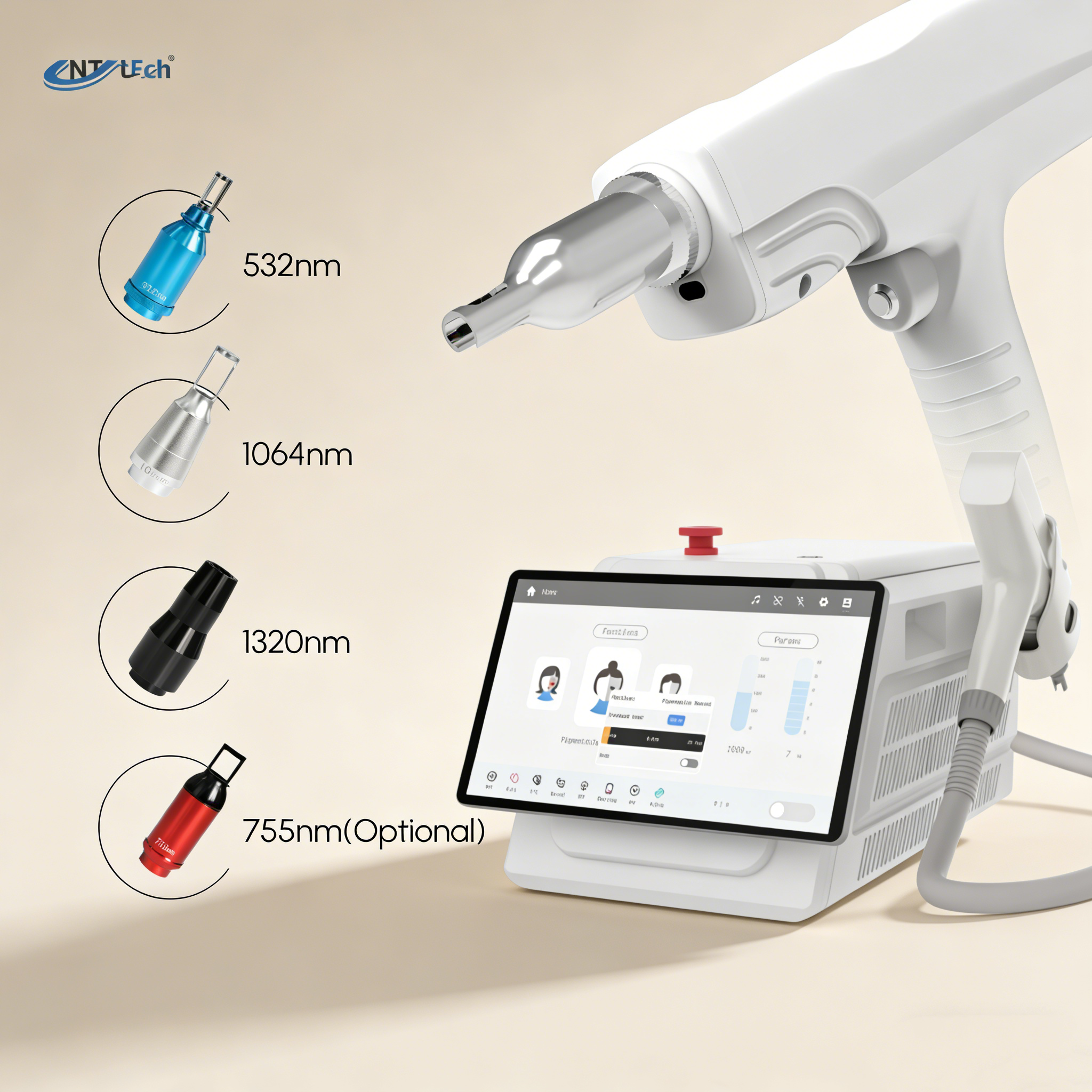 Medical Ce Approved Qswitch Nd Yag Laser Carbon Peel 1064nm Q Switched Laser Freckle Tattoo Removal Machine