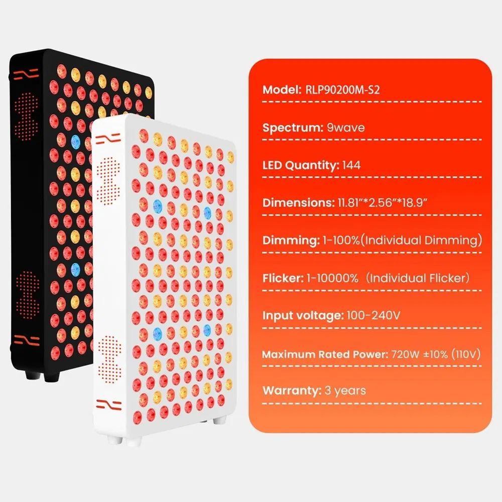 Music Player 9 Wavelength LED Blue Red Light Therapy Panel for Home Skin Care, OEM Infrared Lamp Pain Relief Sleep Improve Device Wholesale
