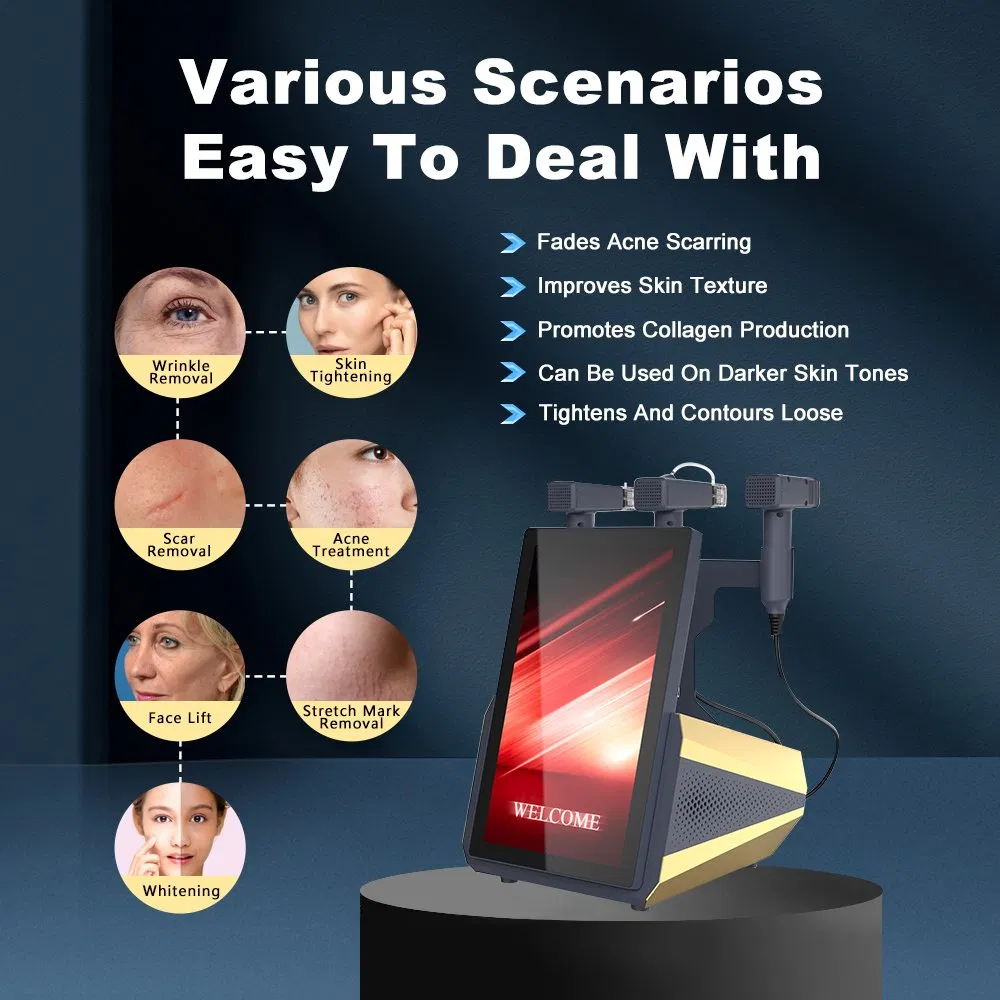 12 24 40 64 Pin Nano Tip Cold Hammer RF Microneedling Machine Facial Skin Tightening Acne Treatment Equipment Wrinkle Remover