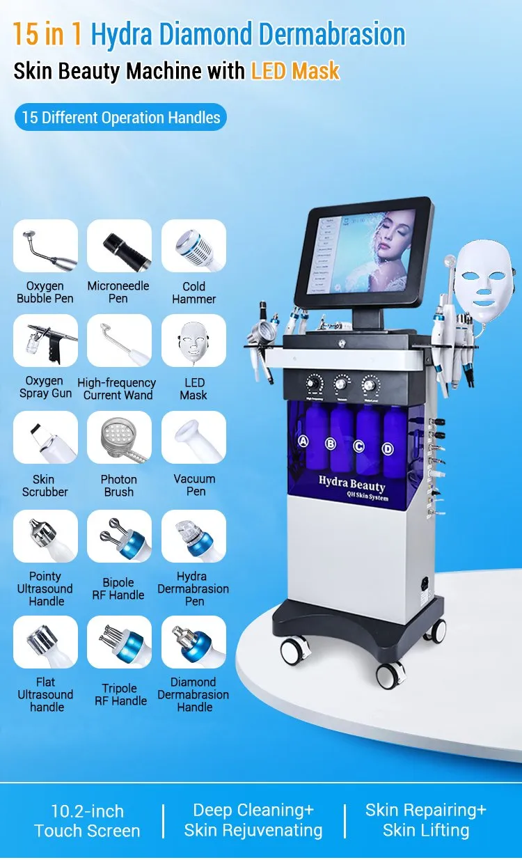 Multifunctional Hydra Skin Beauty Oxygen Facial Aqua Peeling Hydro Microdermabrasion Machine