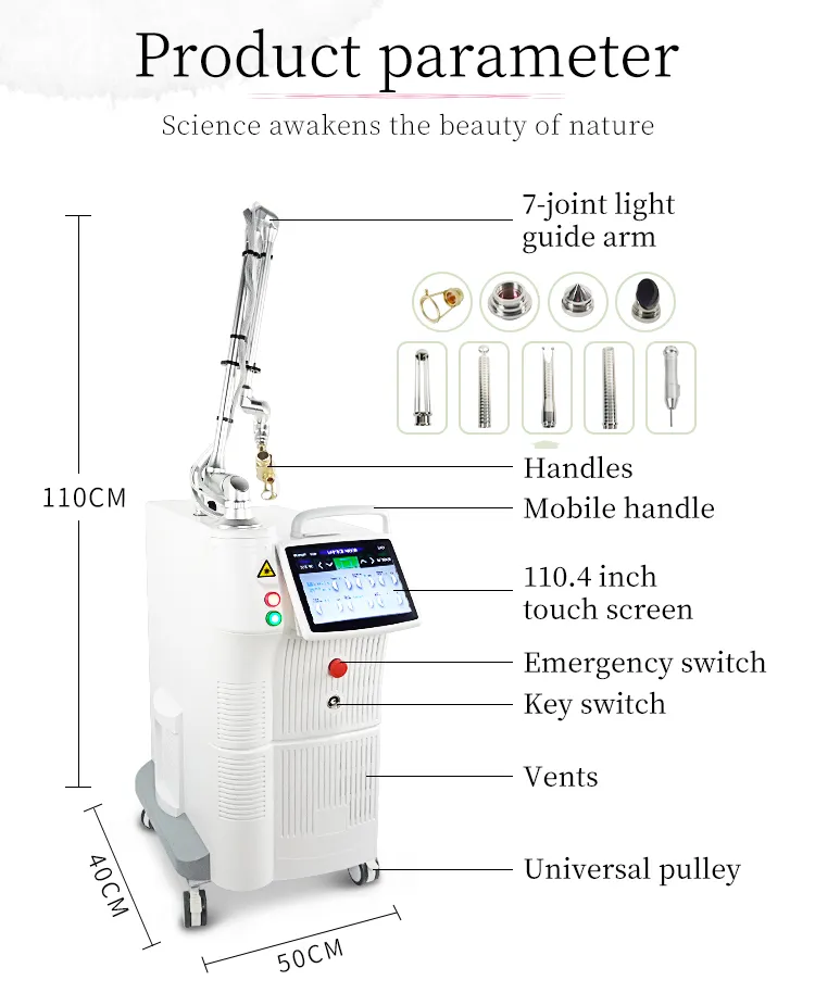 Fractional CO2 Laser for Skin Tightening Skin Rejuvenation Scar Removal Skin Beauty Device