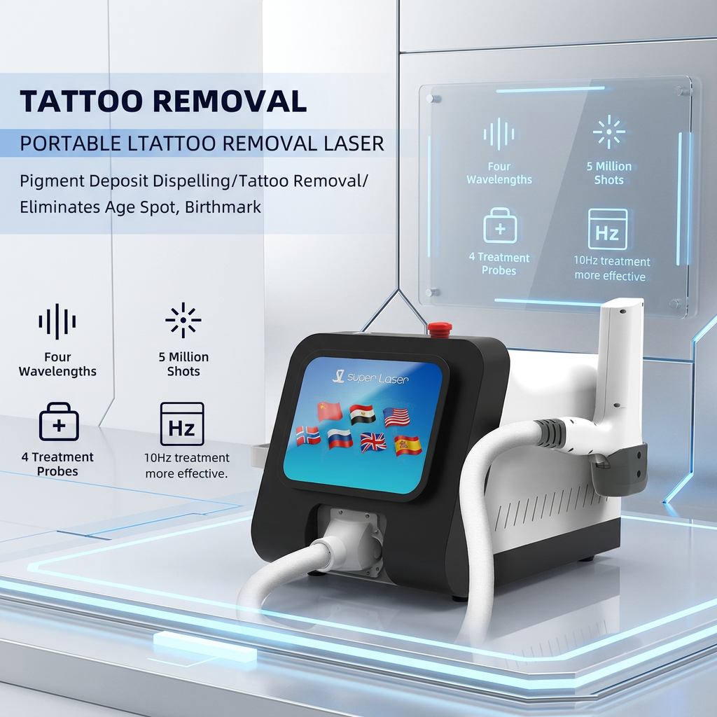 Best Quality Portable NdYAG Picosecond Laser 755nm for Pigment Melasma and Tattoo Removal US