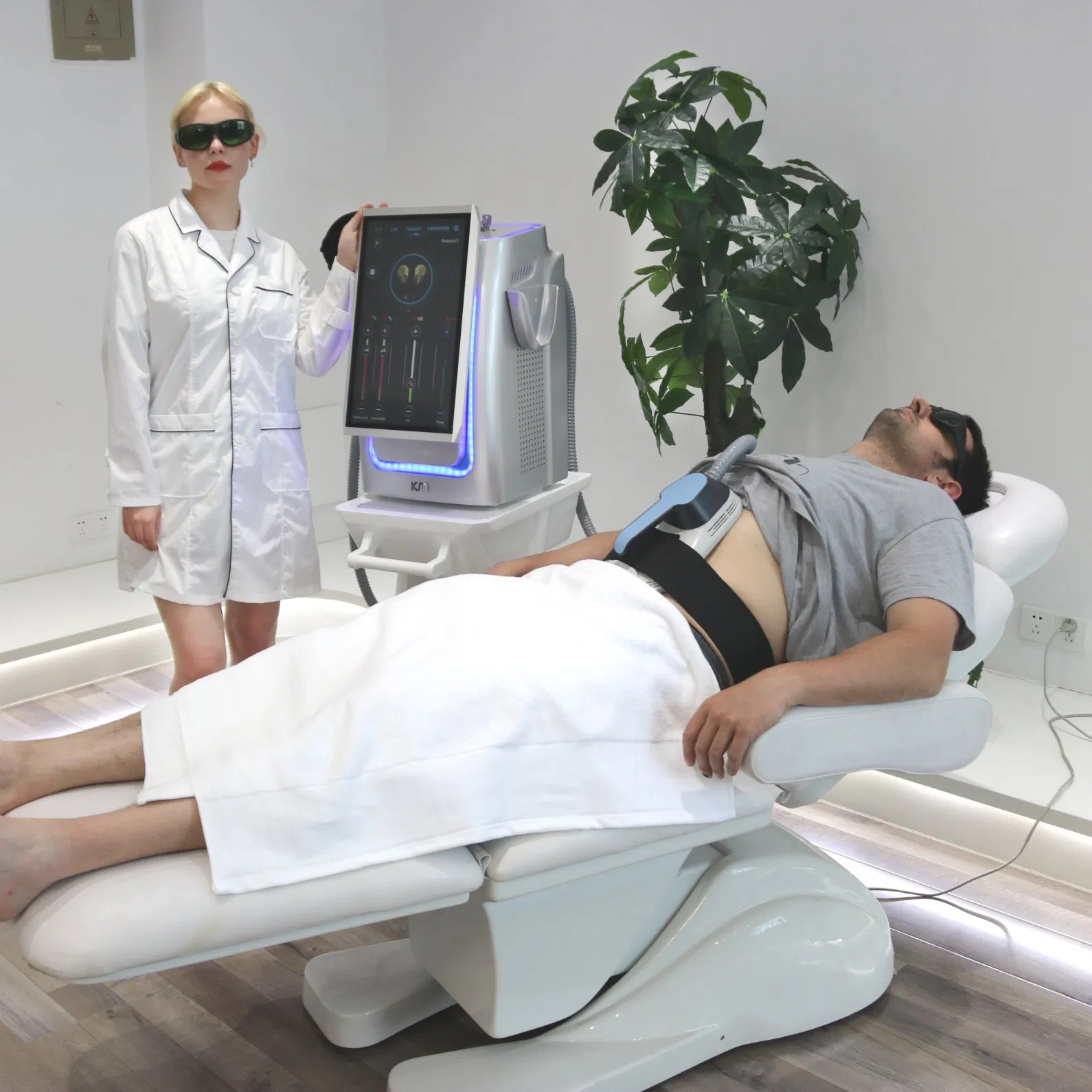 2026 Newest 15 Tesla 4 Handles EMS Body Sculpting Machine for Muscle Building and Fat Removal