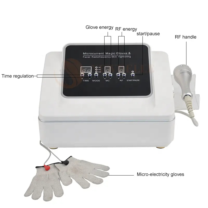 3 in 1 Professional Frequency Mini RF EMS Microcurrent Facial Gloves Body RF Beauty EMS Facelifting Device Portable RF Face Lifting Skin Tightening Machine