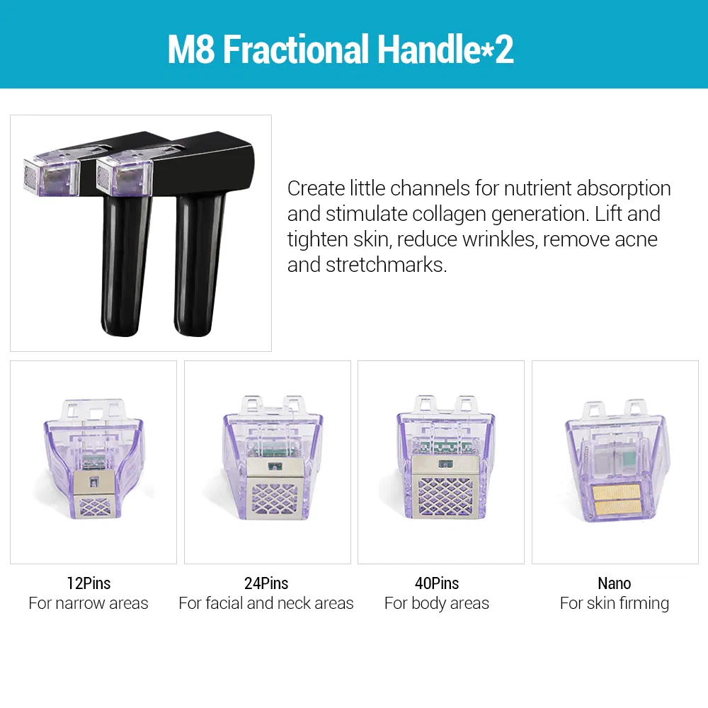 2in1 M8 Micro Needle RF Skin Tightening Radio Frequency Fractional Microneedle Machine