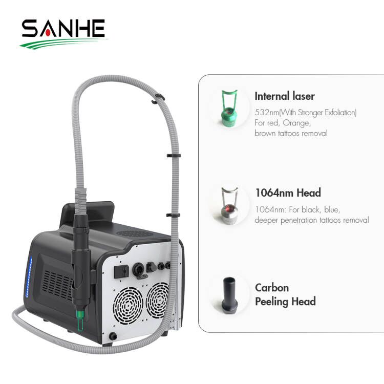 3 Mode Double Pulse 1064nm 532nm Picosecond Nd Yag Laser Q-Switched Tattoo Removal Machine