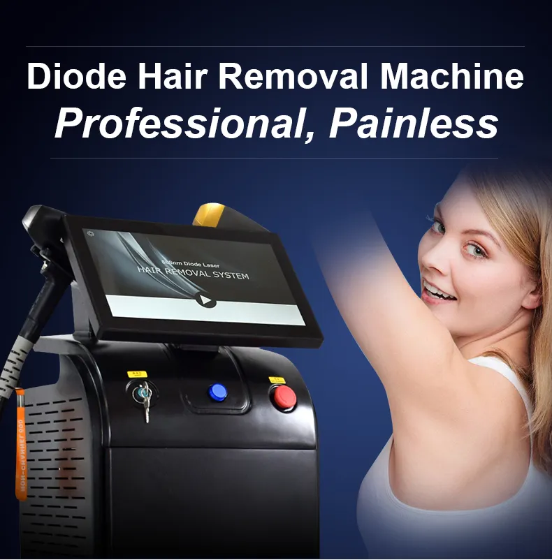 Popular Beauty Hair Removal Machine 808nm Diode Laser Removal Machine with 1200W for Salon