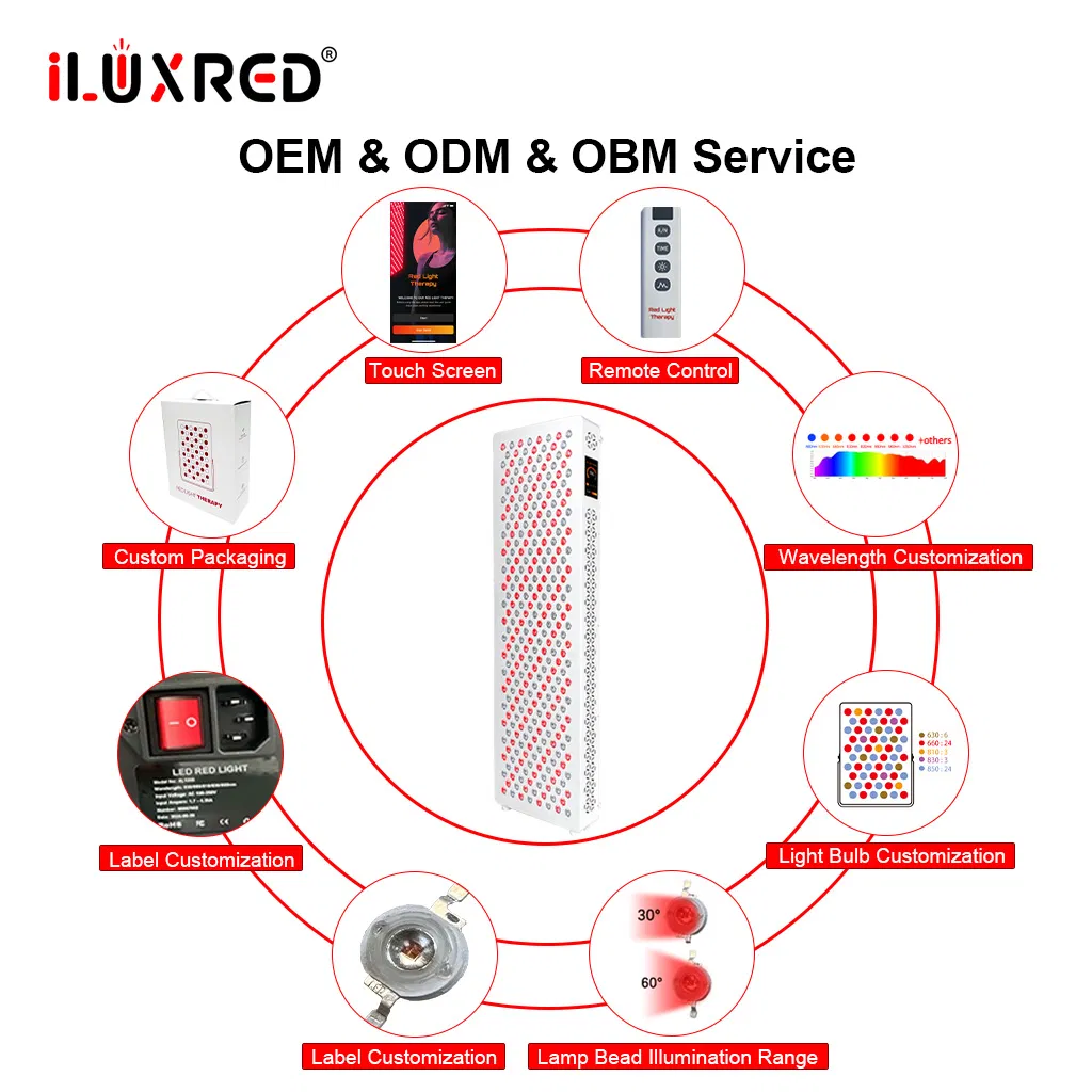 1500W Factory OEM/ODM High Efficiency Infrared LED Red Light Therapy Sauna Panel Bed Device Handheld