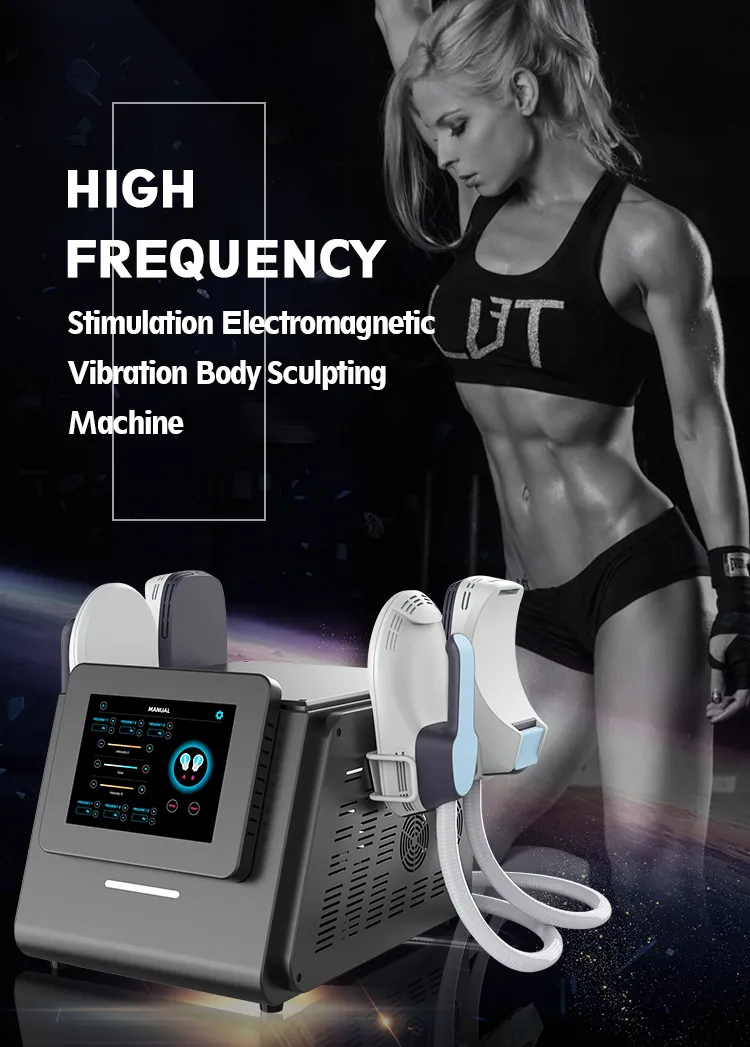 High Power EMS Body Sculpting Machine Neo 4 RF Handles Hi-Emtsure Fat Reduce Electromagnetic Muscle Building Machine EMS Slim Neo