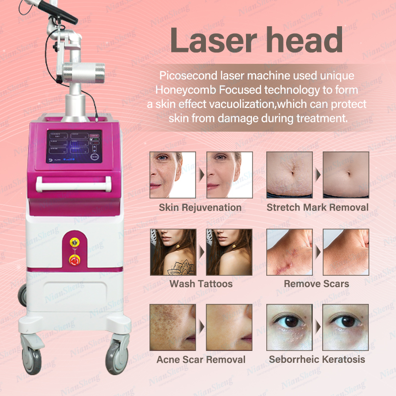Tattoo Removal Professional Picosecond Laser Machine for Tattoo Removal 1064nm 755nm 532nm Q-Switched Nd Yag Laser with CE