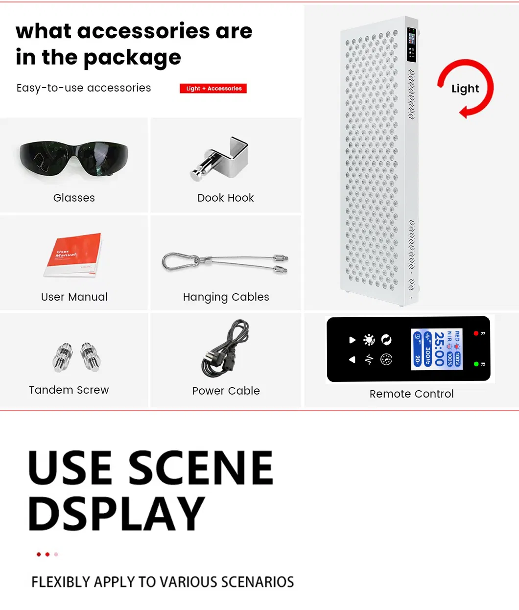 350W Touch Screen Infra Redlight LED Red Light Therapy Face Panel Device