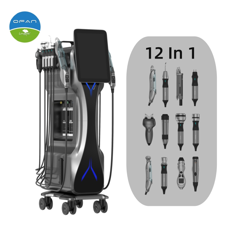 Ofan 12-in-1 Multi-Functional Skin Management Korean Hydro Oxygen Facial SPA Equipment Oxygen Bubble Microdermabrasion Facial Machine