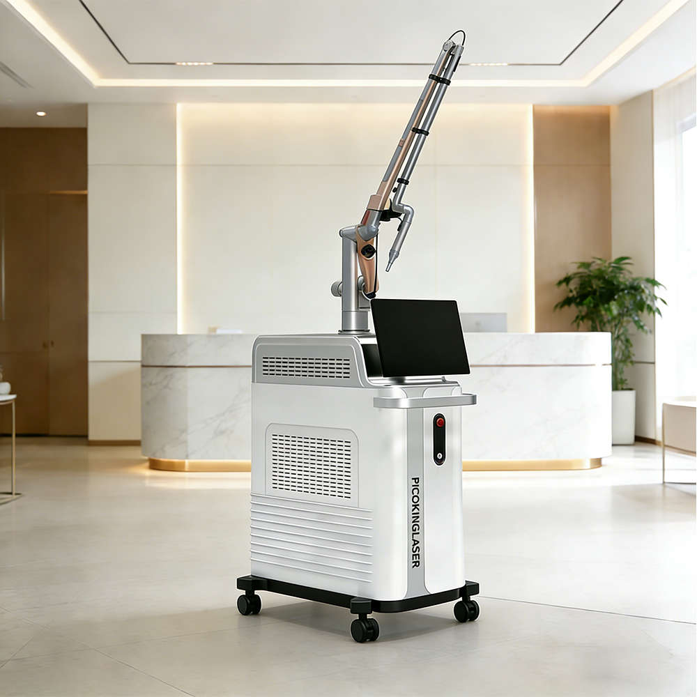 PicoKing Best 350ps Pico Laser 5000w 532nm/755nm/1320nm/1064nm Q Switch Nd Yag Picosecond Laser Tattoo Removal Machine PicoLaser