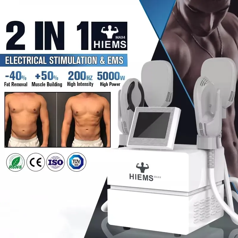 Professional 4 Handles EMS Body Sculpting Machine Slim 13 Tesla