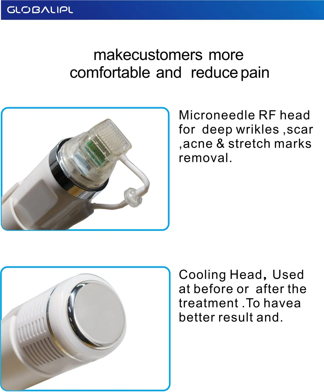 Golden Wrinkle Remover CPT Microneedle Scarlet Fractional RF Needle Vivace Radio Frequency Microneedling Skin Tightening Machine