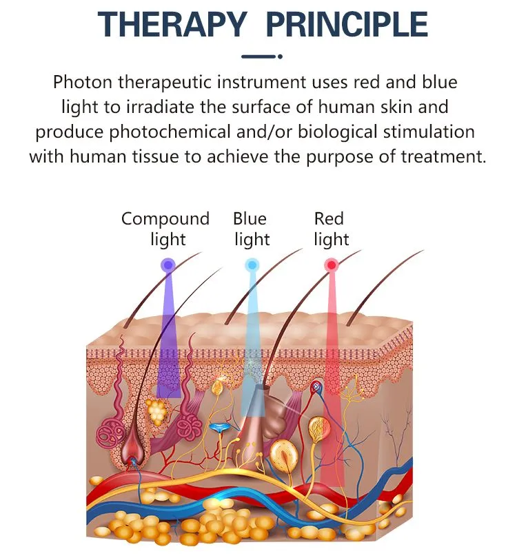PDT LED Photon Therapy Portable Red Light Therapy Device Photodynamic PDT LED PDT Bio Blue LED PDT Light Therapy