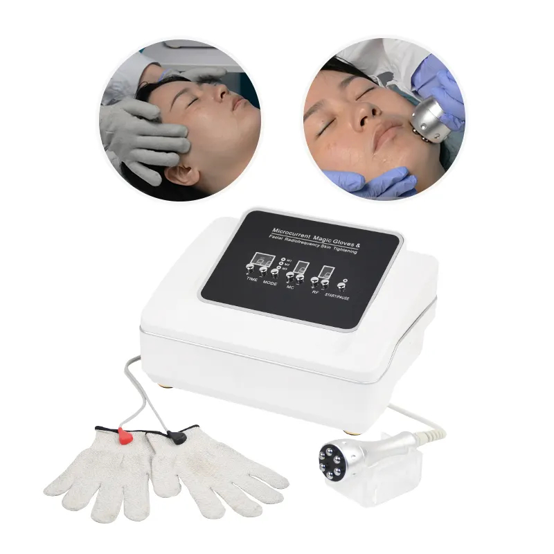 3 in 1 Professional Frequency Mini RF EMS Microcurrent Facial Gloves Body RF Beauty EMS Facelifting Device Portable RF Face Lifting Skin Tightening Machine