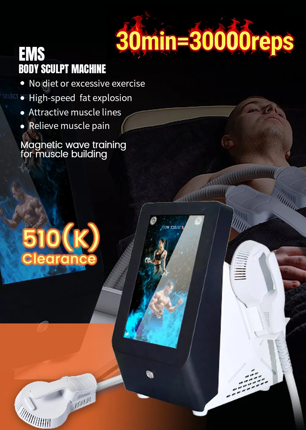 Professional Non-Invasive EMS RF Body Sculpting Machine