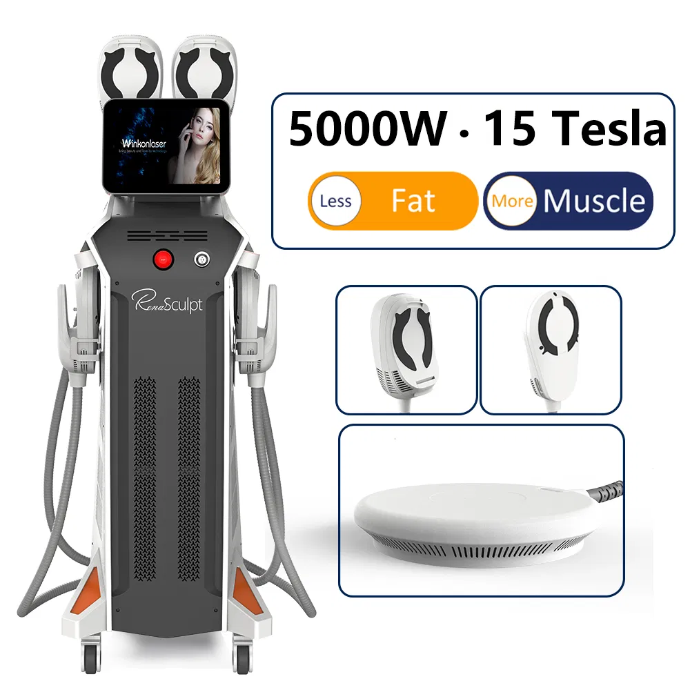 Renasculpt EMS 5000W RF Sculpt Max 5 Handles EMS Muscle Stimulator Body Sculpting Machine with Pelvic Floor Chair