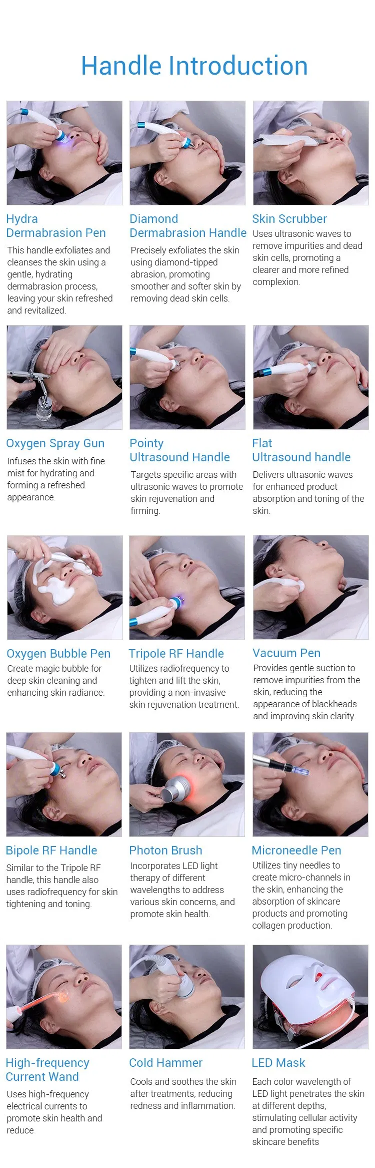Multifunctional Hydra Skin Beauty Oxygen Facial Aqua Peeling Hydro Microdermabrasion Machine