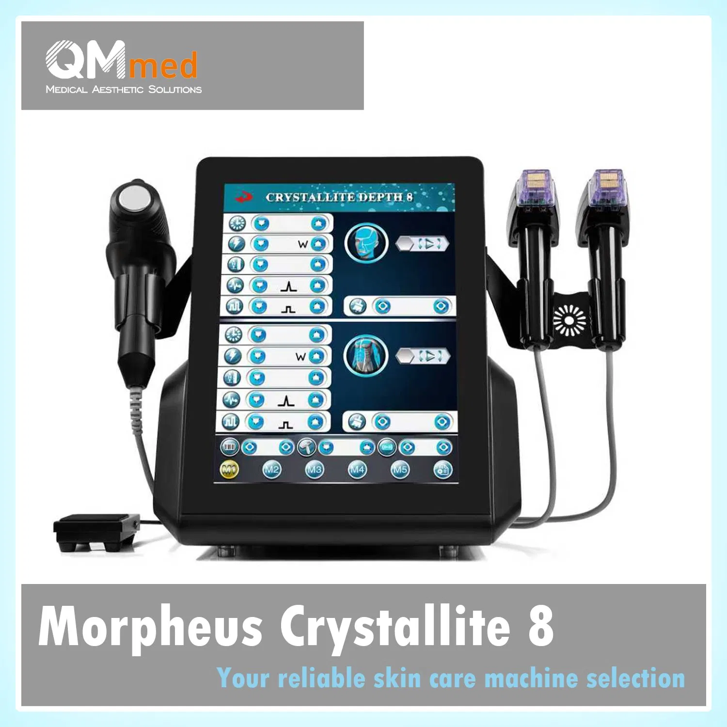 Professional Morpheus8 RF Microneedle for Skin Tightening with 0.5-8mm Depth 4 Tips Fractional RF Microneedle Machine