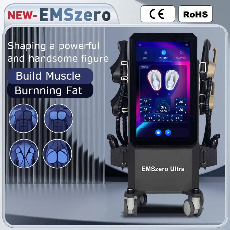 Tesla Body Sculpting Muscle Building Stimulator 4 Handles EMS Body Slimming Machine