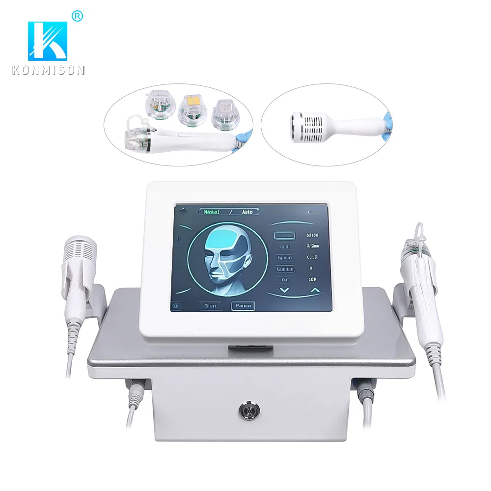 Portable Skin Tightening 2in1 Gold RF Fractional Microneedle Machine with Cold Hammer