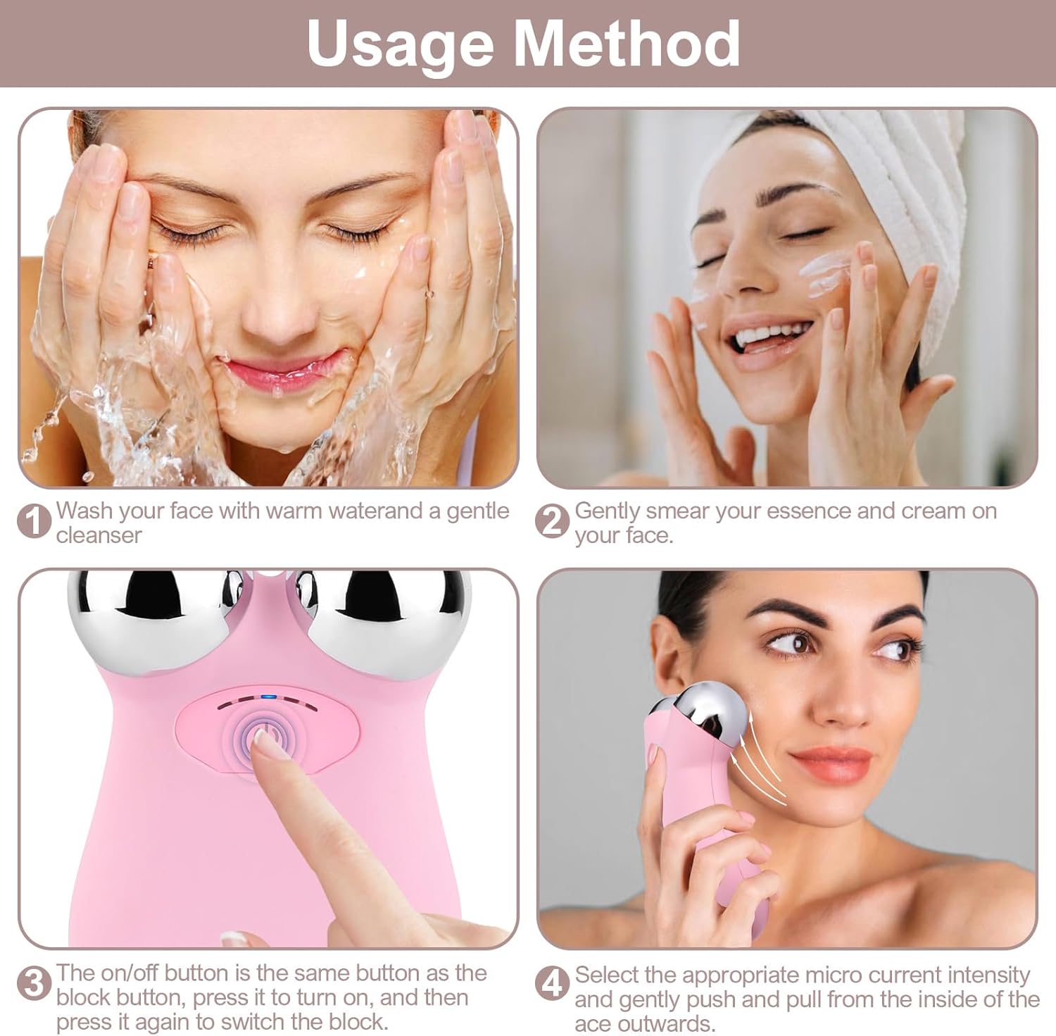 Mini Microcurrent Face Lift Device and Facial Sculpting Massager Microcurrent Facial Devices for Skin Rejuvenation