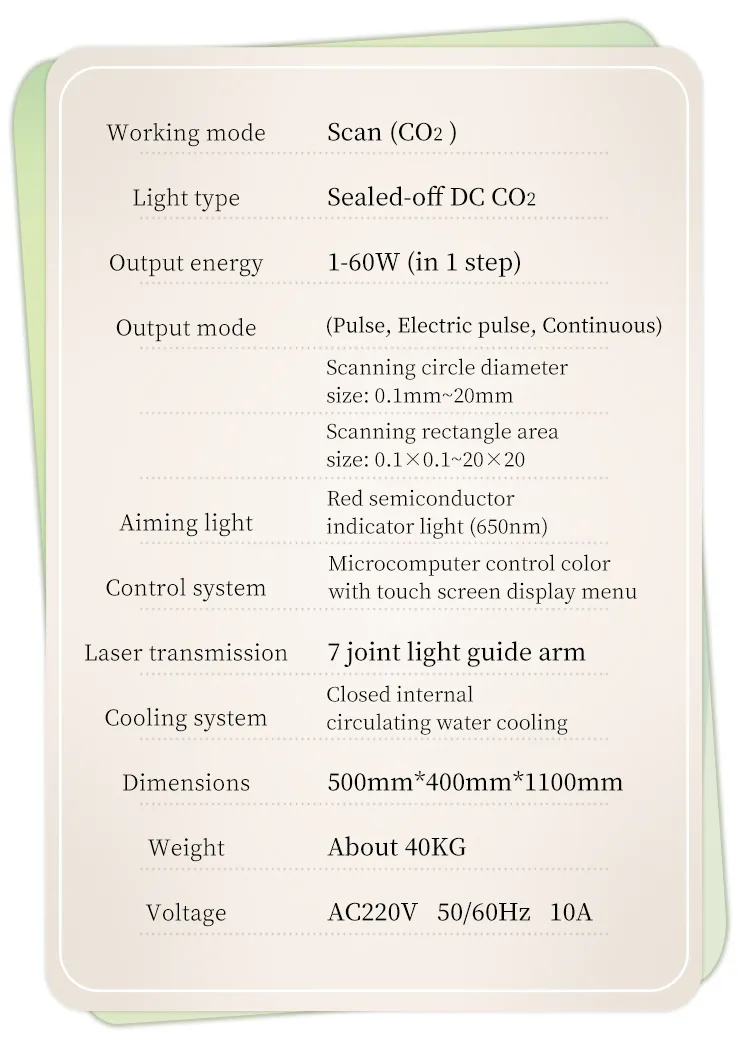 Fractional CO2 Laser for Skin Tightening Skin Rejuvenation Scar Removal Skin Beauty Device