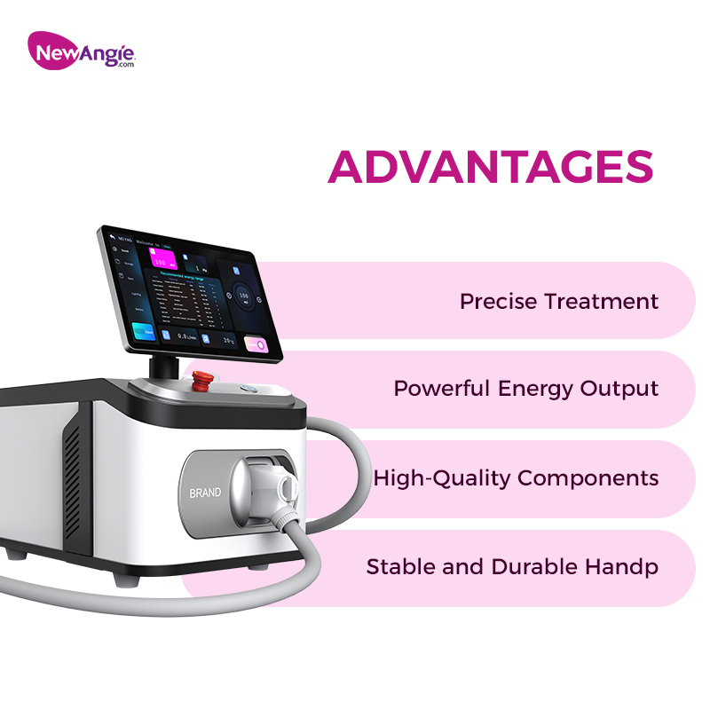 Newangie Portable NdYag Laser Tattoo Removal Machine 1064nm/532nm/1320nm Wavelengths Water/Air Cooling Beauty Technology
