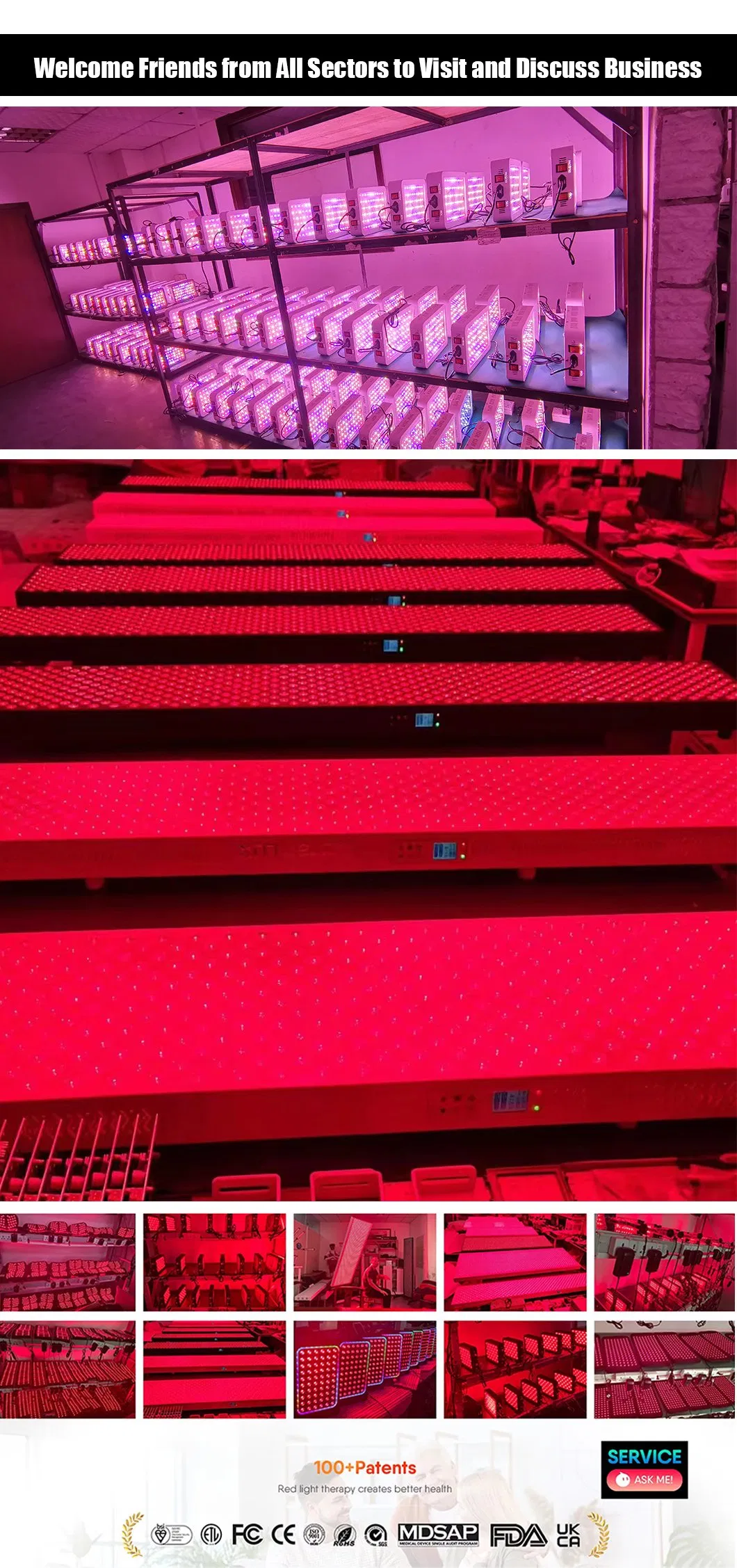 350W Touch Screen Infra Redlight LED Red Light Therapy Face Panel Device