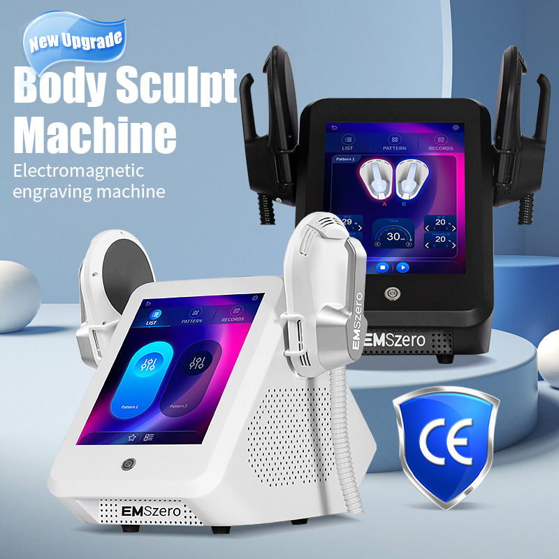 Portable 2 Handles EMS Zero Body Sculpting RF Muscle Stimulator Slimming Machine