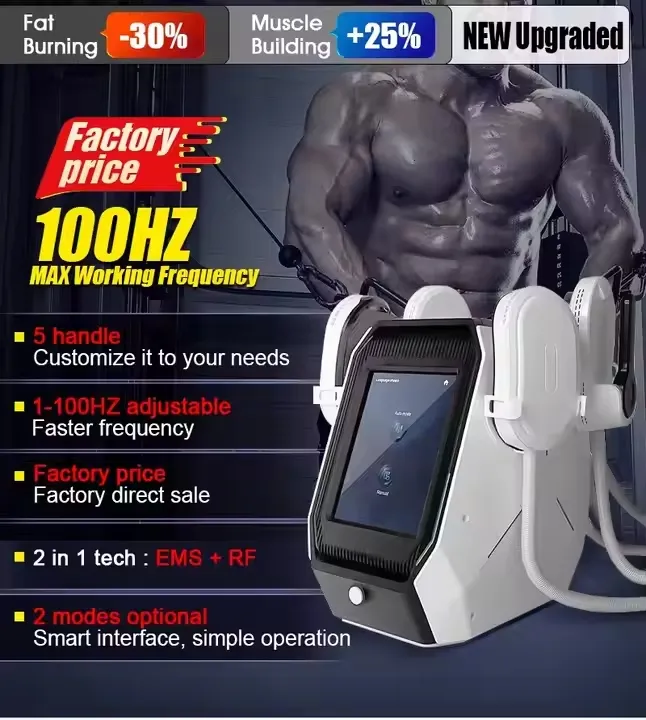 Portable 4 Handle EMS Neo Muscle Building Body Sculpting EMS Muscle Stimulator Machine