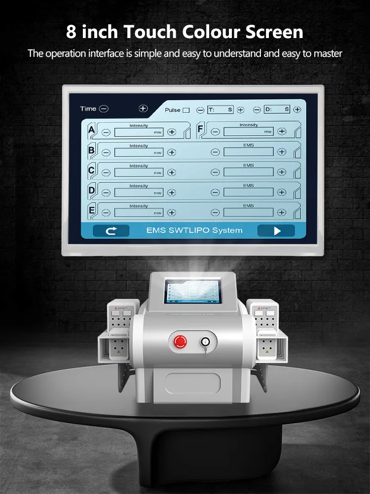 650nm 980nm Body Sculpting Dual Wavelength Diode Laser Liposuction EMS Fat Reduction Slimming Machine