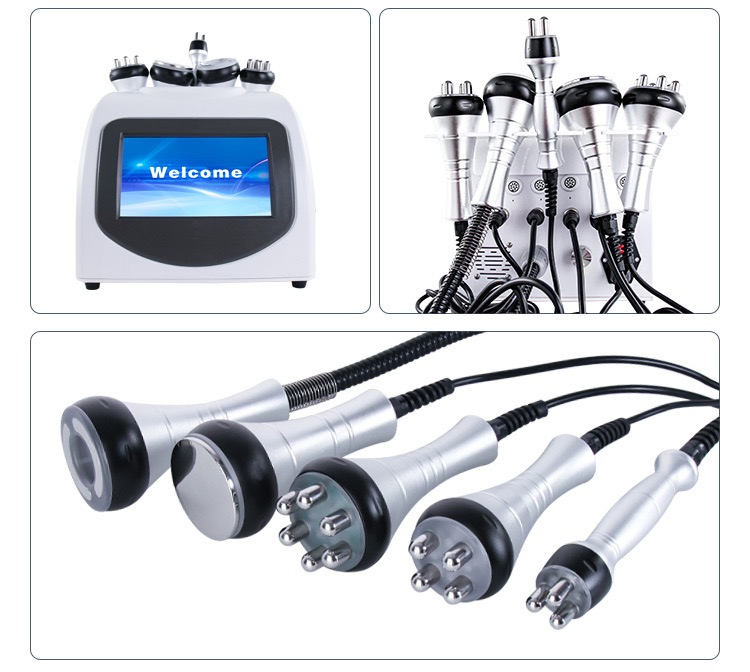 6 in 1 Vacuum Cavitation 40K RF EMS Pads Slimming Machine for Cellulite Reduction Body Sculpting