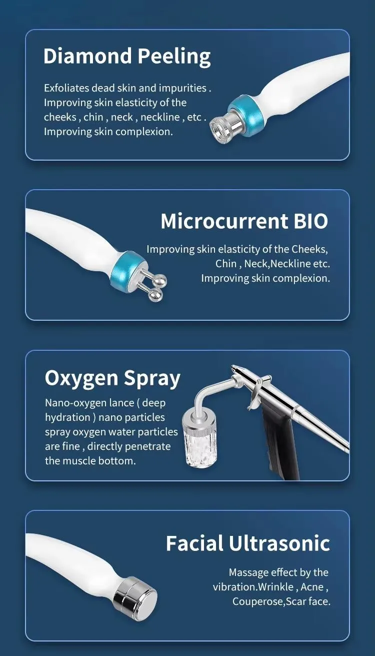 Hydro Microdermabrasion Oxygen Jet Aqua Facials Machine
