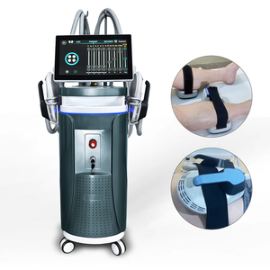 4 Handle Standing RF EMS Waterproof Touch Screen Body Fat Loss Anti-Celulite Massage Device Body Slimming Machine US Plug