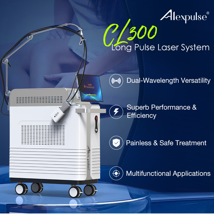 Medical CE Approved Dual Wavelength Laser 755nm 1064nm Long Pulse Nd YAG Alexandrite Hair Removal Device