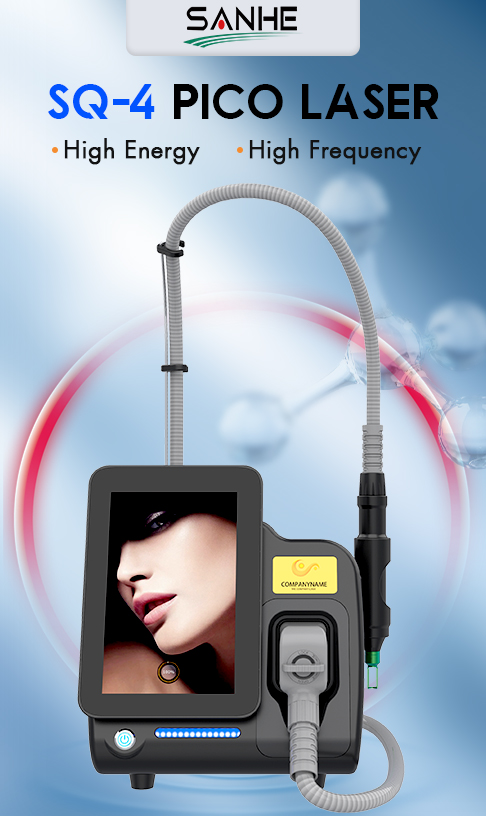 Portable ND YAG Pico Laser Machine with Q-Switch Technology Laser Beauty Equipment for Tattoo Removal Black Doll