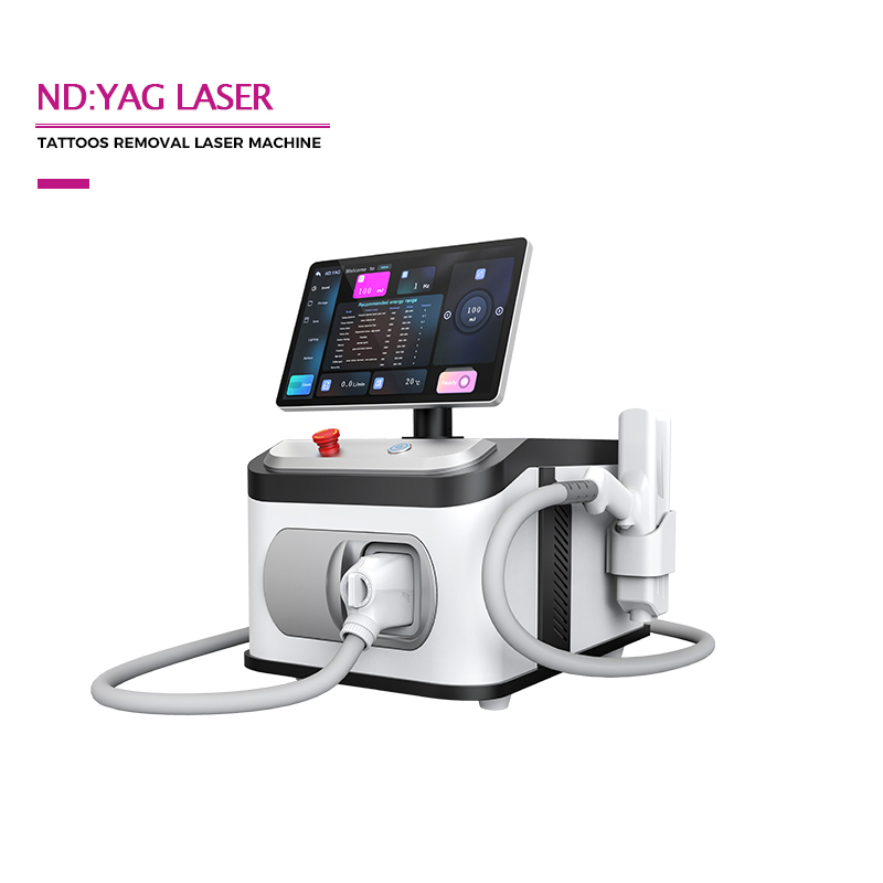 Newangie Portable NdYag Laser Tattoo Removal Machine 1064nm/532nm/1320nm Wavelengths Water/Air Cooling Beauty Technology