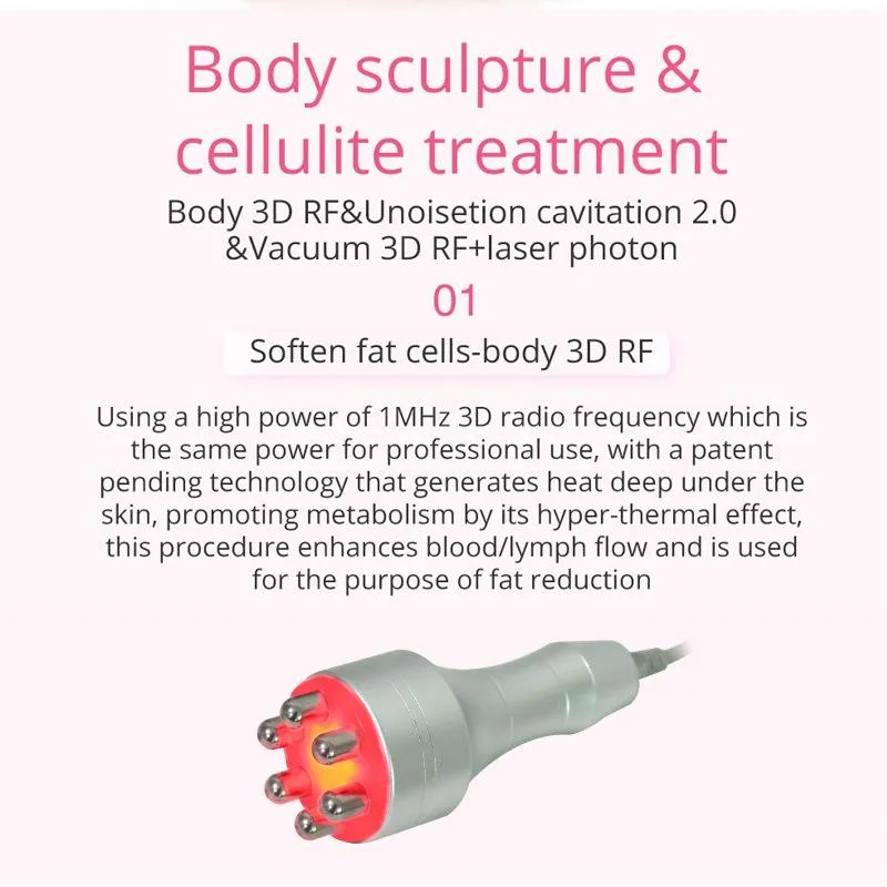 Portable Body Slimming Reduce Tightening Body Sculpting RF EMS Pads Fat Reducing Machine