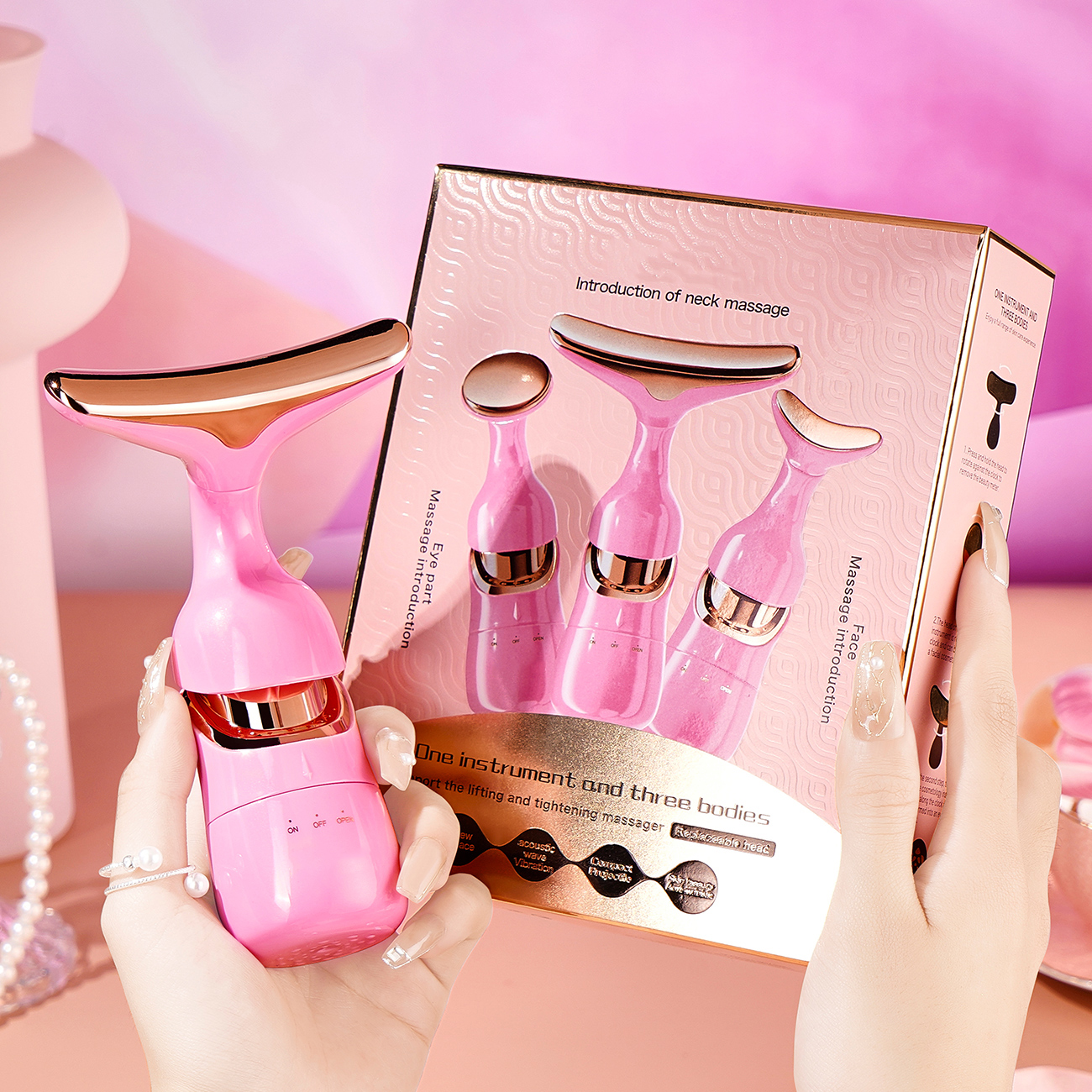 OEM Factory Anti-aging Face And Neck Lifting Massager Face Massager Skin Care Wrinkle Remover Beauty Tools Neck Lifting Device