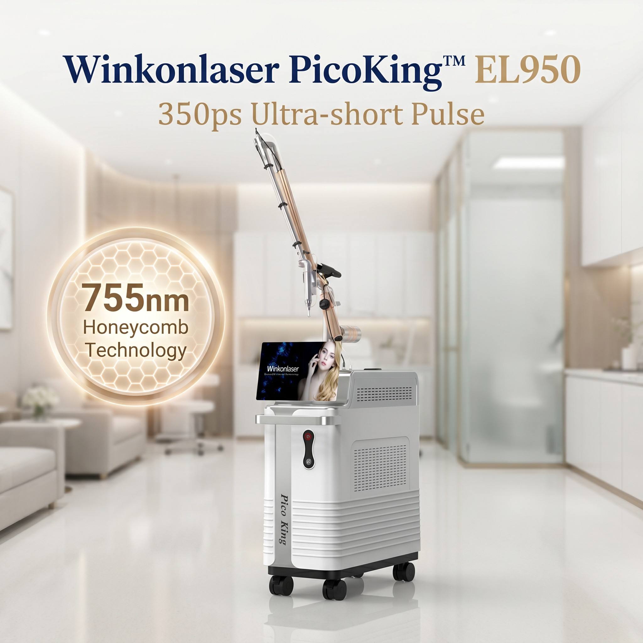 510K Professional 350ps Picosecond Laser 1064nm 755nm 532nm 1320NM Q Switched Nd Yag Laser Pico Laser Tattoo Removal Machine