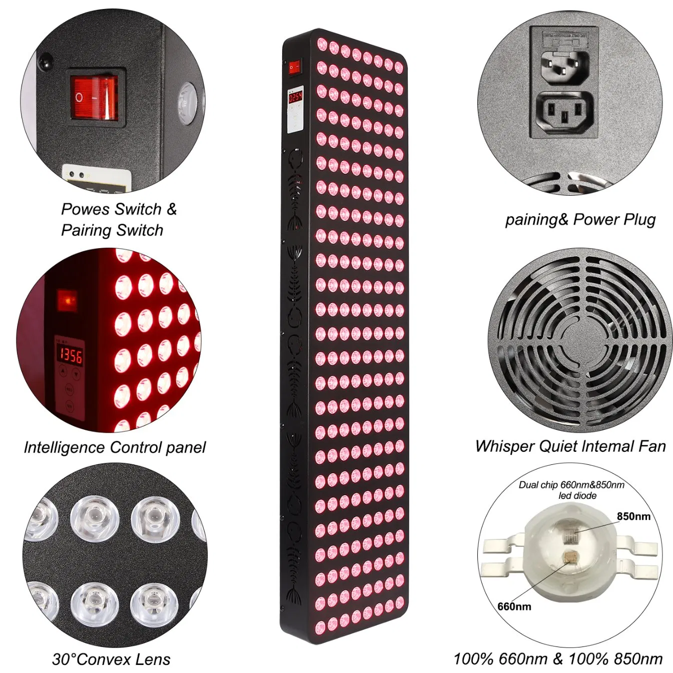 Rlttime Red Light Therapy 660nm 850nm with Stand Only PDT LED Infrared Red Light Therapy Manufacturer Lamp Device Anti-Wrinkle